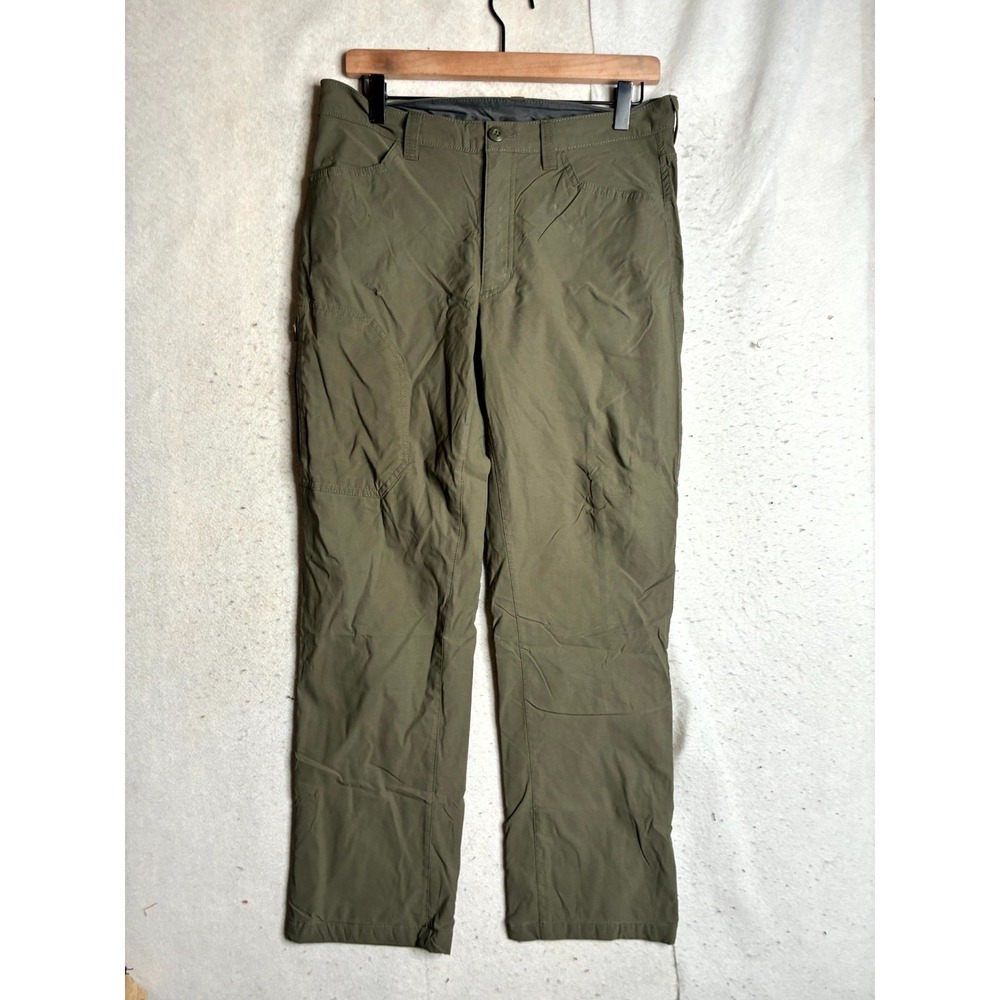 Eddie Bauer Tech Pants Mens 32x30 Olive Fleece Lined Comfort Mid Rise Streetwear